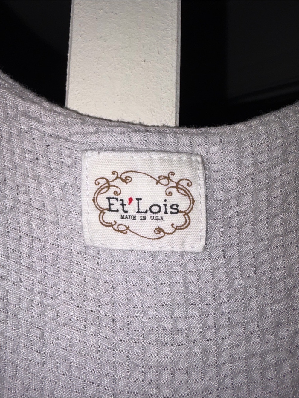 Women's Light Gray Waffle Knit Sweater duster